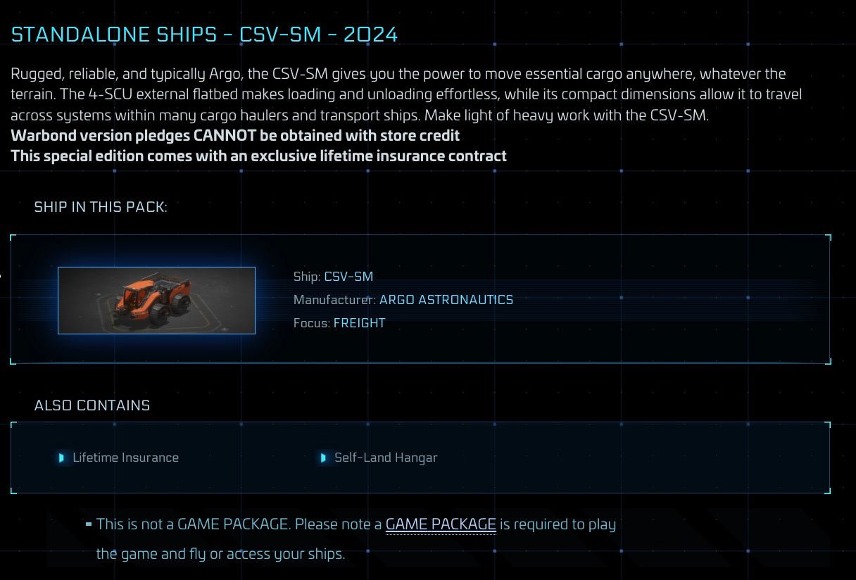 CSV-SM - LTI Original Concept from Star Citizen, a Ground Vehicle sold by Galactic Merchant