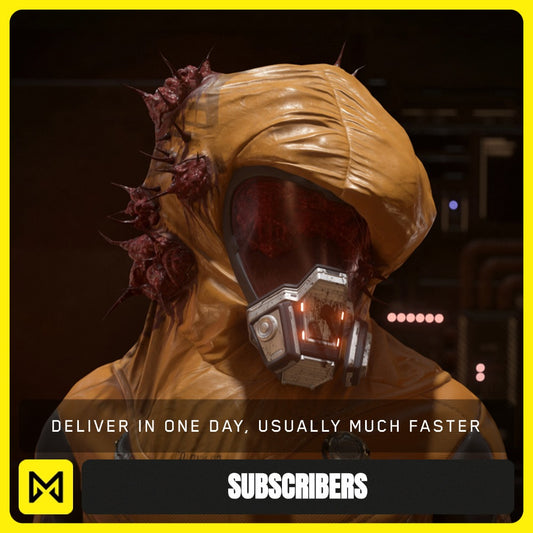 Explosive Orange Lost Plague Helmet from Star Citizen, a Subscribers sold by Galactic Merchant
