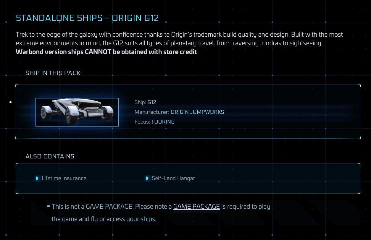 G12 - LTI Original Concept from Star Citizen, a Ground Vehicle sold by Galactic Merchant