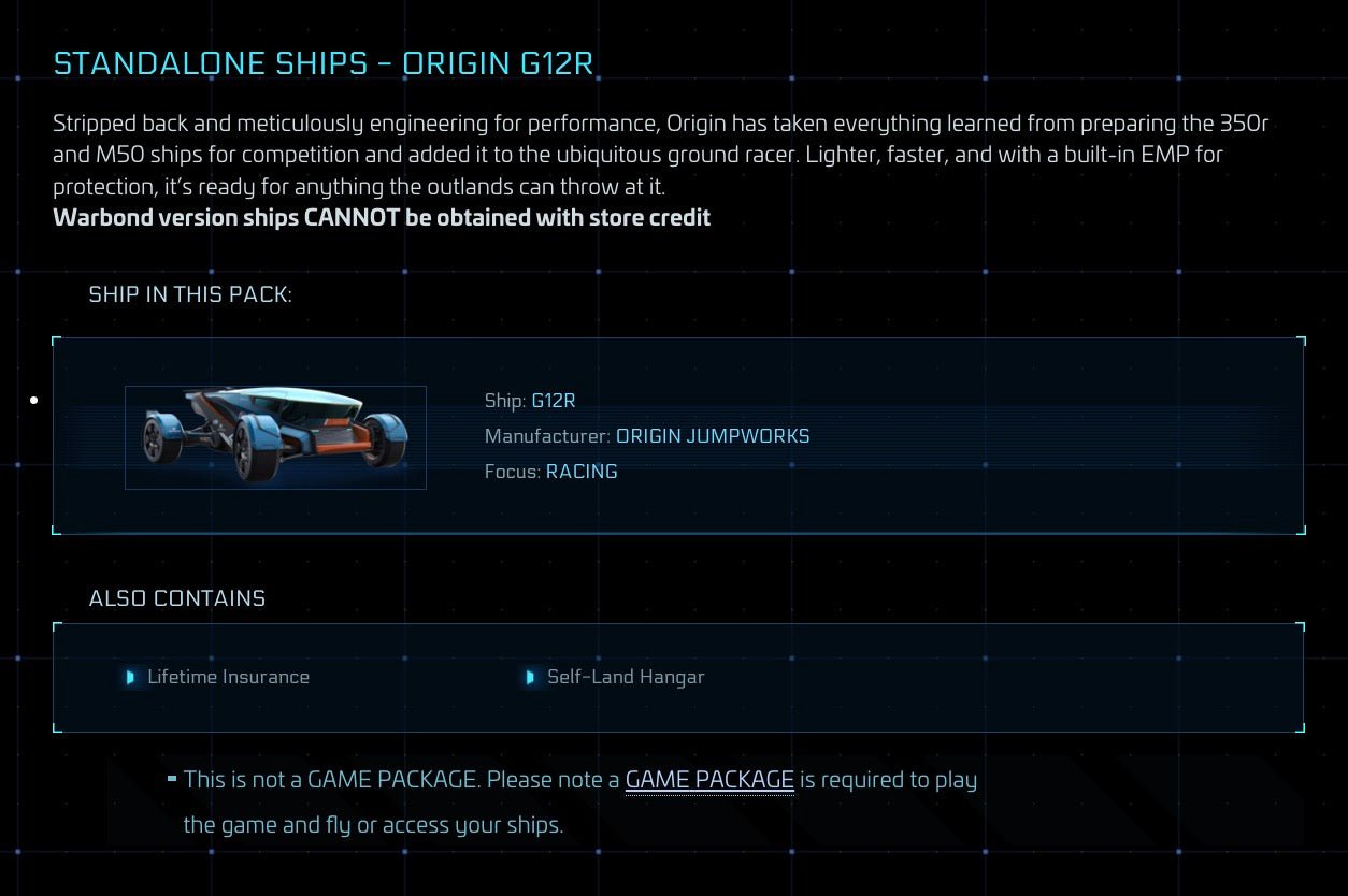 G12r - LTI Original Concept from Star Citizen, a Ground Vehicle sold by Galactic Merchant
