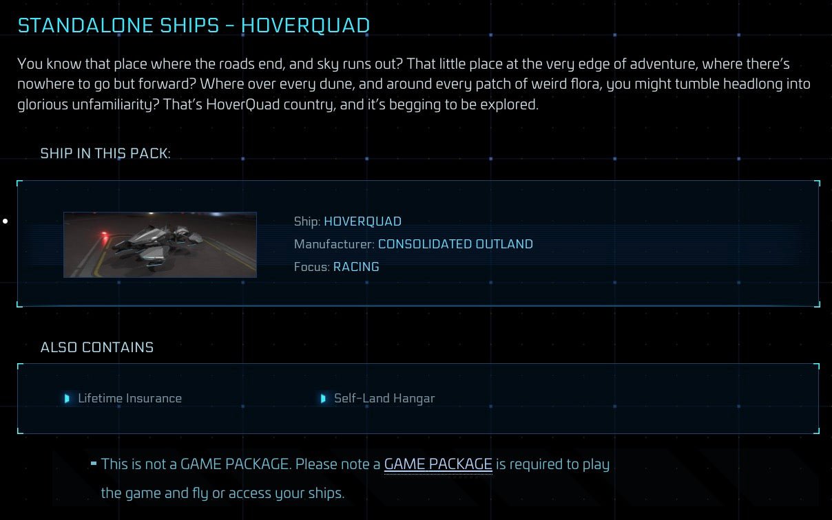Hoverquad - LTI Original Concept from Star Citizen, a Ground Vehicle sold by Galactic Merchant