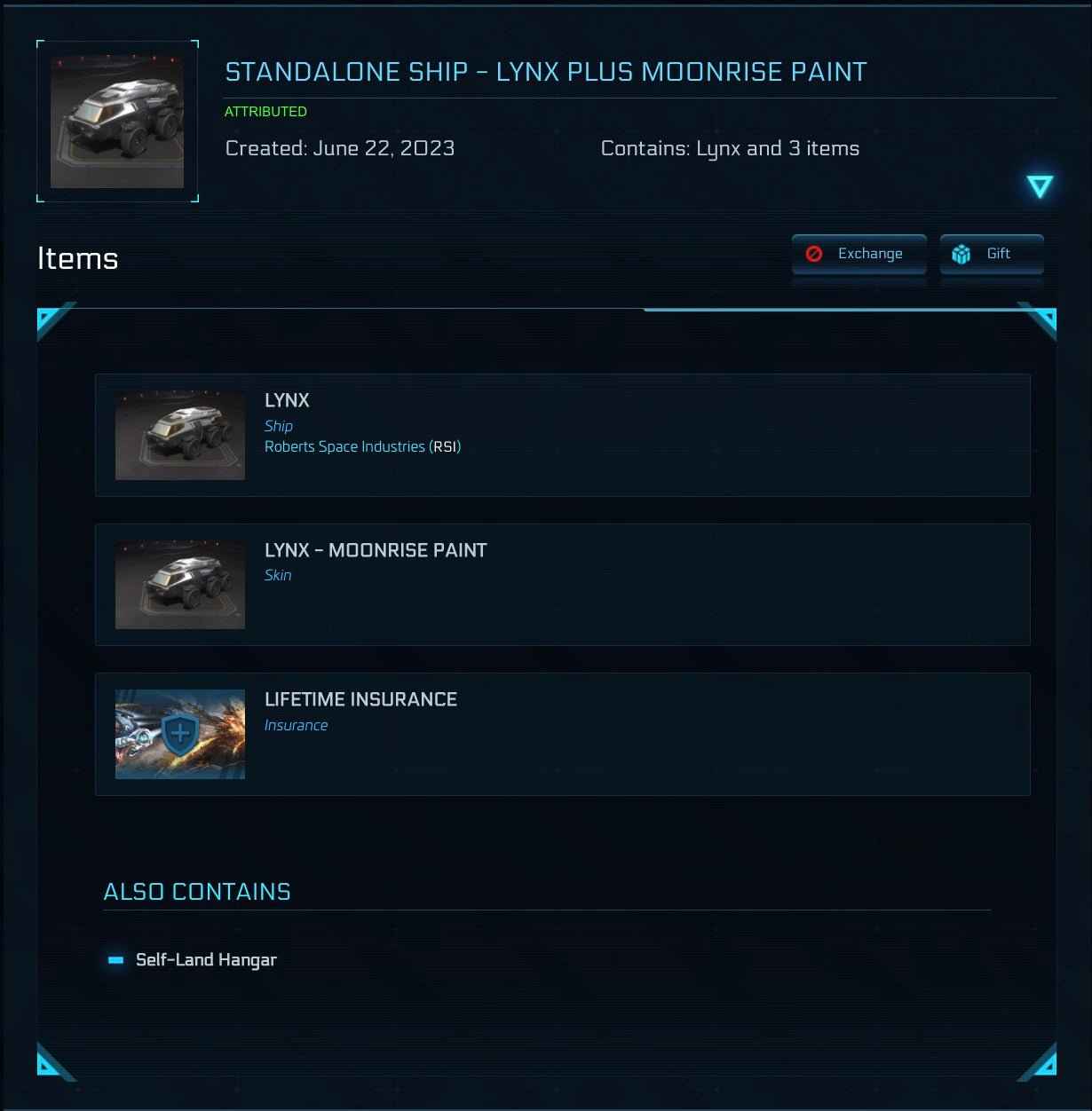 Lynx - LTI Original Concept from Star Citizen, a Ground Vehicle sold by Galactic Merchant