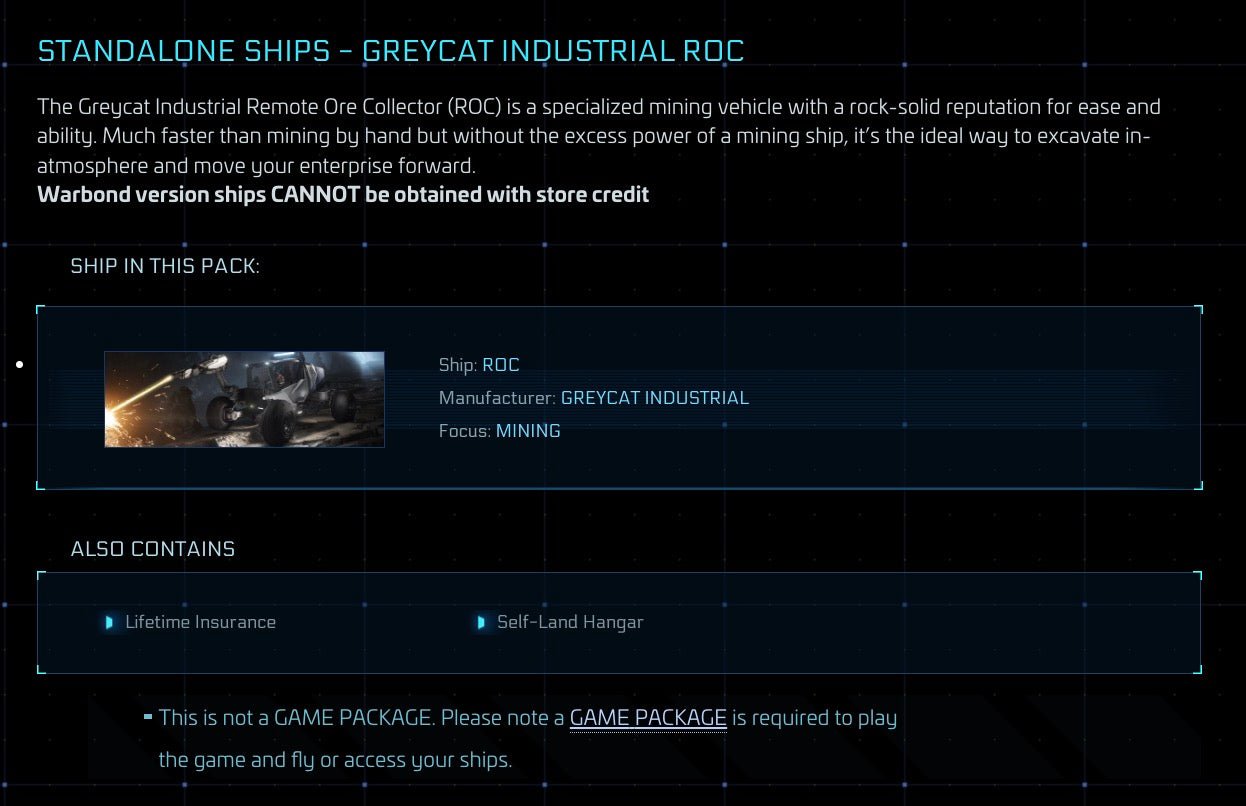 ROC - LTI Original Concept from Star Citizen, a Ground Vehicle sold by Galactic Merchant